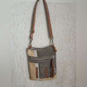 Myra Bag Brown and Tan Crossbody Bag